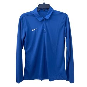 Nike Women’s Golf Polo Shirt Cobalt Blue Long Sleeve M